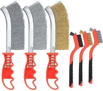 OEM Juego De 6 Cepillos Met&aacute;licos De Acero Inoxidable, Lat&oacute;n, Carbono Y Nailon. Cepillos De Fregar Para Limpiar Escoria De Soldadura, Eliminar &Oacute;xido Y Pol