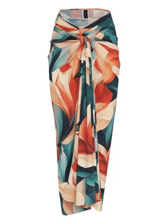 Lygia & Nanny Diana floral-print cover-up - Blue