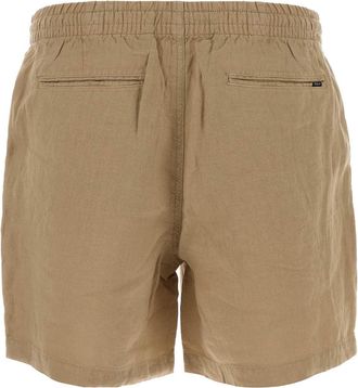 Polo Ralph Lauren Mens Beige Linen Bermuda Shorts Coastalbeige Exterior
