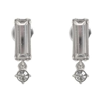 Jil Sander Oorbellen met een Schitterende Kristal - Dames - Oorbellen - Grijs - ONE Size - Accessoires