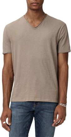 John Varvatos Miles Slub Cotton T-Shirt in Haze Grey at Nordstrom, Size X-Large