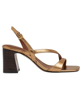 Reiss Alice Block Heel Leather Sandal