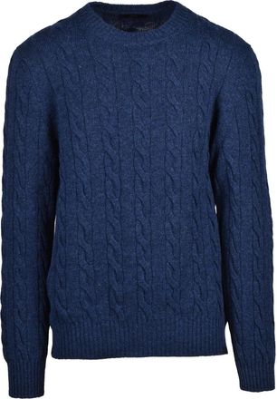 Fay Fay Virgin Wool Crewneck Sweater - Blue