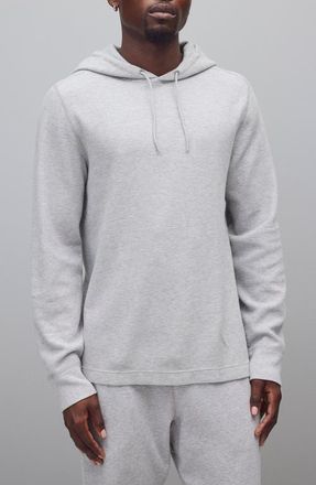 Reigning Champ Lightweight Waffle Stitch Hoodie in Heather Grey at Nordstrom, Size X-Large