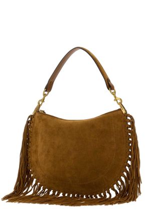 Isabel Marant Womens Brown Suede Oskan Shoulder Bag Cognac Borse A Mano