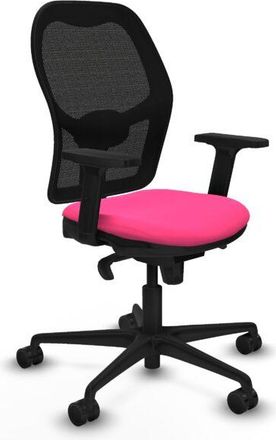 Piqueras y Crespo Piqueras Y Crespo - Jorquera Sincro Malla Negra Similpiel Rosa Brazos 2d Base Nailon Ruedas 65mm Nailon