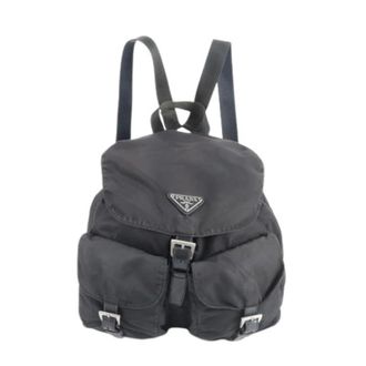 Prada Pre-owned Backpacks, female, Black, Size: ONE SIZE Pre-owned Vintage Nylon Backpack