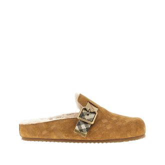 Burberry Check suede leather Urchin clogs Woman 36