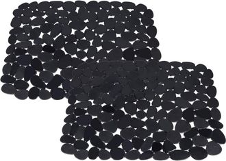 OEM Paquete De 2 Accesorios De Acolchado De Pvc Para Fregadero - Negro