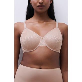 Chantelle Magique Underwire Back Smoothing Minimizer Bra in Rose at Nordstrom, Size 34C
