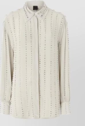 Pinko studded long sleeve shirt button cuffs