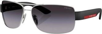 Prada Sunglasses, male, Gray, Size: 65 MM B52S Sunglasses