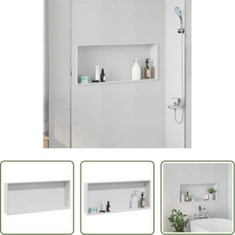 vidaXL Doccia - Nicchia per doccia Bianco 75 x 30 x 9,5 cm Acciaio inossidabile