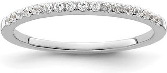 Diamond2Deal 14k White Gold Lab Grown Diamond Wedding Band Ring 0.17Ct Clarity- VS Color- G-H