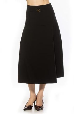 Alexia Admor Esres Flared Midi Skirt in Black at Nordstrom Rack, Size 12