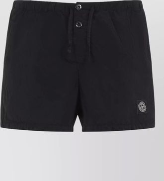 Stone Island polyamide shorts back pocket tech design