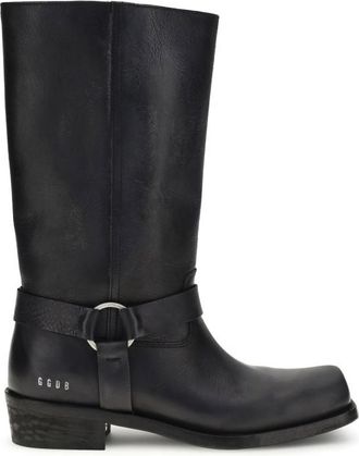 Golden Goose Black Leather Biker Boots
