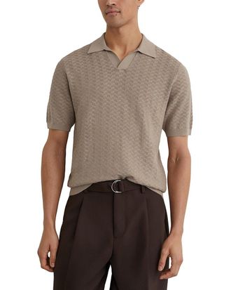 Reiss Sol Open Collar Texture Sweater