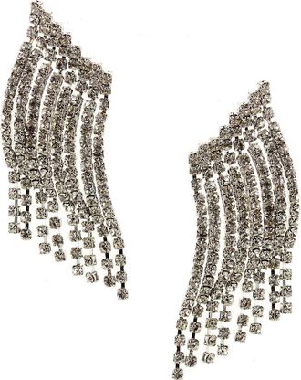 Olivia Welles Crystal Drop Earrings in Silver /Clear at Nordstrom Rack