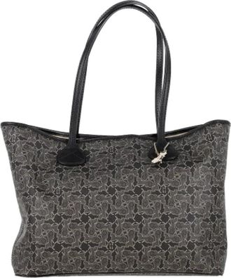 Celine Pre-owned Tote Bags, female, Black, Size: ONE SIZE Pre-owned Coated canvas celine-bags