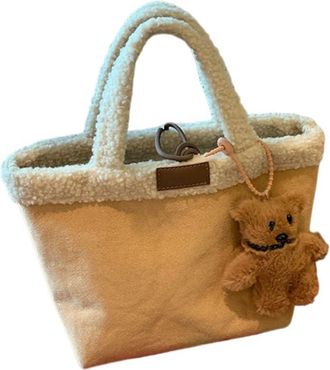 Generic Vintage Cute Handheld Faux Wool Bag Womens Handbag