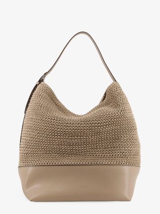 Toteme Leather shoulder bag with woven pattern - TOTEME - gender_Woman