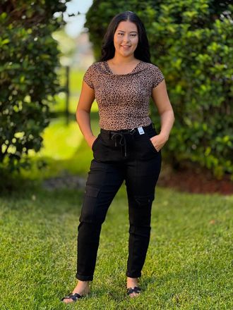 Judy Blue Carry On Cargo Joggers In Black