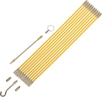 OEM Juego De 10 Extractores De Cables El&eacute;ctricos De 33 Cm, Varillas De Fibra De Vidrio, Kit De Instalaci&oacute;n Retr&aacute;ctil Para Cables Con Revestimiento De Pl&aacute;s