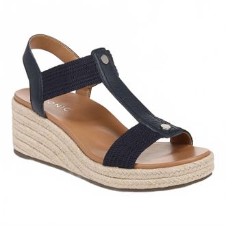 Vionic Womens Calera Wedge Sandal In Navy