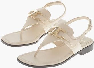Ferragamo Leather Thong Sandals LULA With Buckle size 36