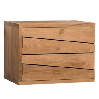 Wanda Collection Mueble para cuarto de ba&ntilde;o suspendido de teca 40cm