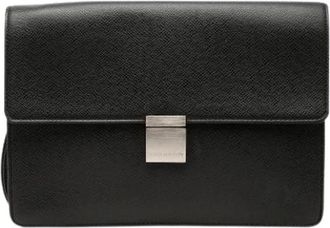 Louis Vuitton Pre-owned Selenga Clutch - Dames - Pre-owned - Zwart - Maat: ONE Size Leer
