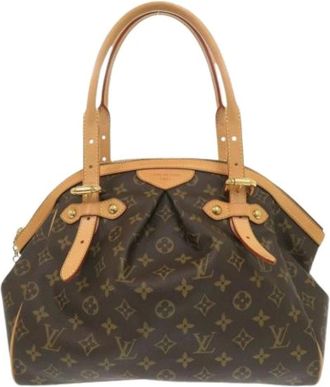 Louis Vuitton Tweedehands Canvas Louis Vuitton tassen - Dames - Vintage Handtas - Bruin - ONE Size - Vintage