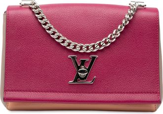Louis Vuitton Pre-owned Womens Tricolor Leather Lockme Ii Bb - Fuschia - One Size