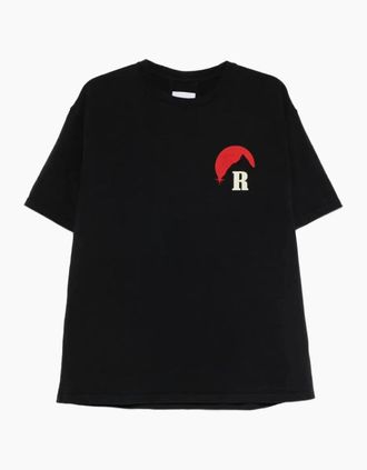 Rhude Mens Rhude Moonlight Regatta T-Shirt Black - Size: 42