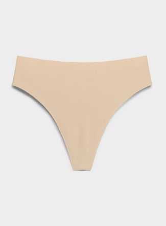 Miiyu Womens Stretch laser-cut high-waist thong Recycled nylon