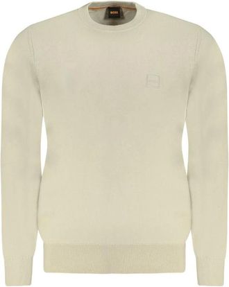 HUGO BOSS Jersey de cuello redondo - Knitwear - Hombre - Beige - 2XL