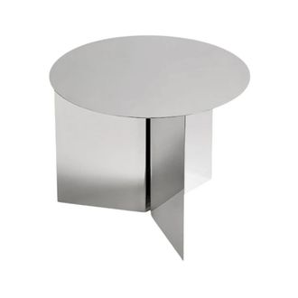 HAY Ronde Sleuf Tafel in Roestvrij Staal - unisex - Tafels - Wit - ONE Size - Home