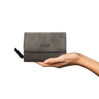 Tom Tailor Geldb&ouml;rse TOM TAILOR Elin, Damen, grau, Polyurethan, Strukturmuster, clean, colorblocking, kontrastfarbene Details, mehrfarbig, Kleinlederwaren Geldb&ouml;