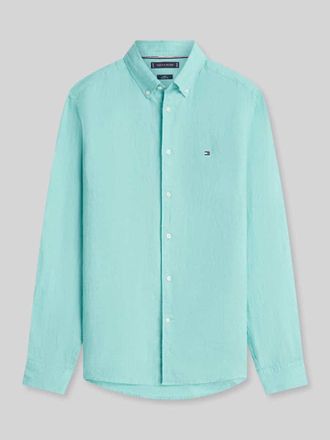 Tommy Hilfiger Regular Fit Freizeithemd aus reinem Leinen in Tuerkis, Gr&ouml;&szlig;e XXL