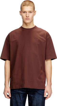 Diesel T-shirt with maxi oval D embroidery - T-Shirts - Man - Brown