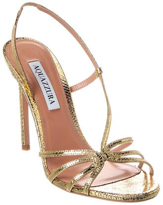 Aquazzura Logo Leather Sandal
