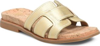 S&ouml;fft Rachel Slide Sandal in Gold at Nordstrom, Size 6.5