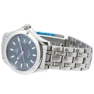 Omega Pre-owned Vintage Polshorloge - Heren - Pre-owned - Blauw - Maat: ONE Size