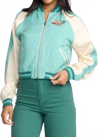 Billabong Dream Vacation Souvenir Jacket In Blue/white