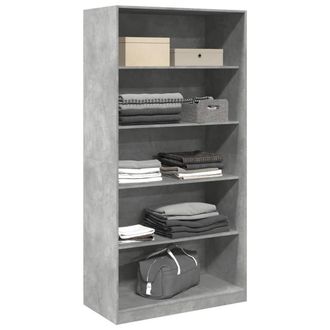 Berkfield Home Wardrobe Concrete Grey 100x50x200 cm Engineered Wood | Size: 100 x 50 x 200 cm