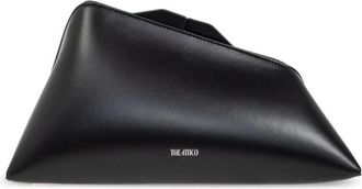 The Attico Zwarte Magnetische Sluiting Asymmetrisch Ontwerp Tas - Dames - Clutches - Zwart - ONE Size - Tassen