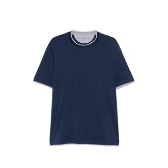 Brunello Cucinelli Contrast-trim Cotton T-shirt