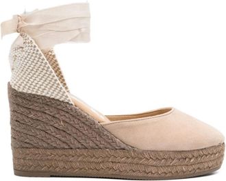 Maneb&igrave; Hamptons Wedge Espadrilles - Dames - Sleehakken - Beige - 39 EU - Su&egrave;de - Schoenen