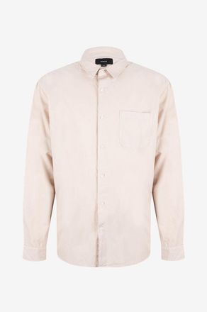 Vince Lang&auml;rmeliges Hemd aus Popeline Garment Dye